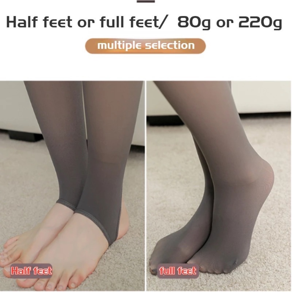 Pantyhose Warmers New Used Nylon Imitation Upper Velvet Fleeced Lined Tights - Picture 9 of 16